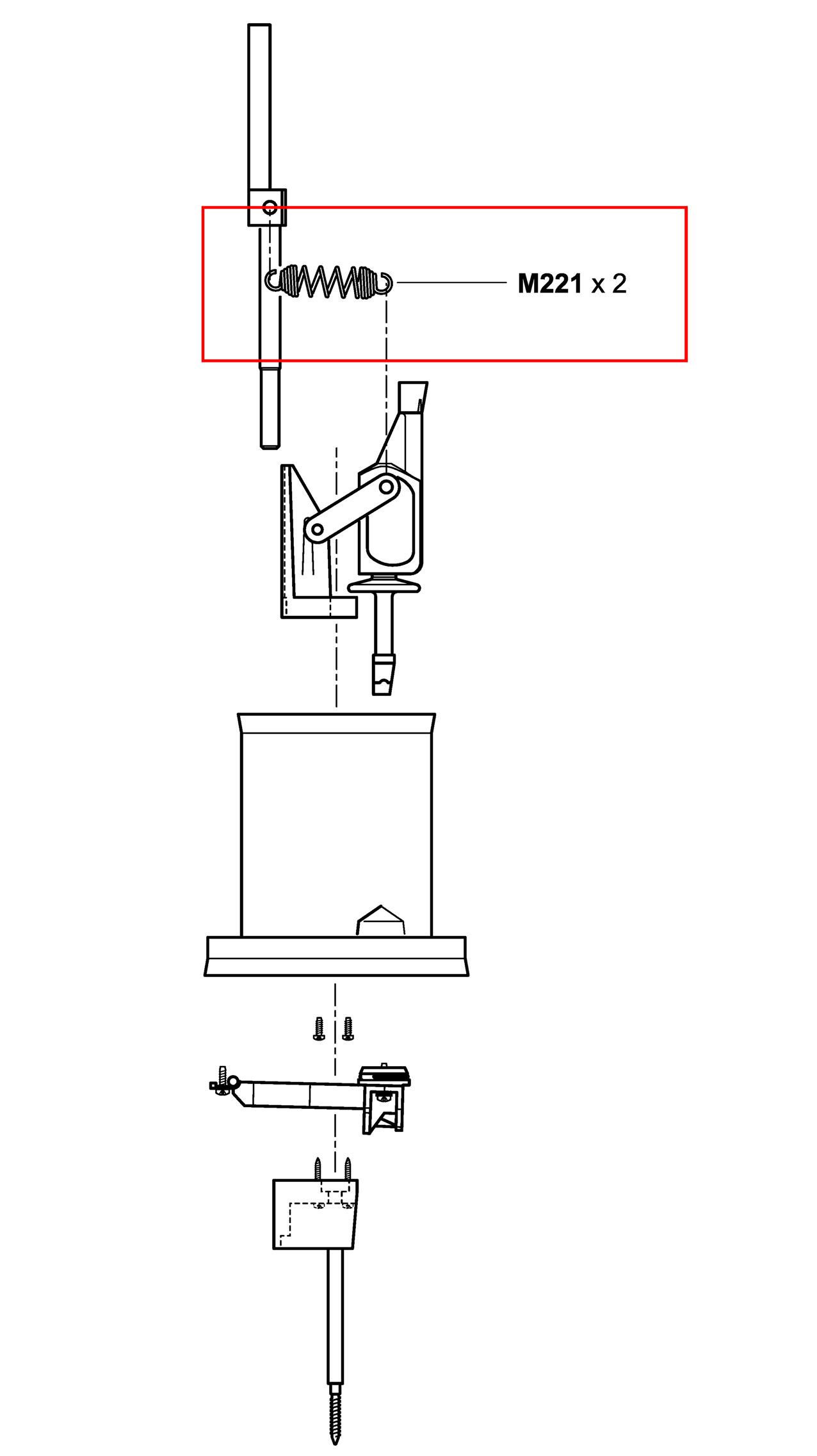 M221 - Motorfeder D45 Serie