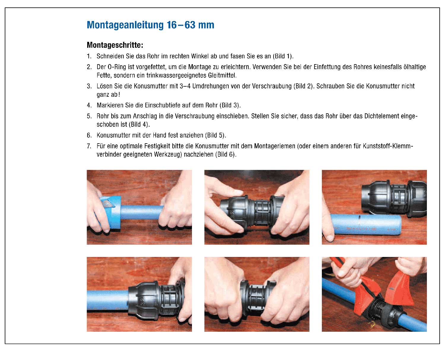 PE-Kupplung reduziert 50 x 32mm PN16 DVGW