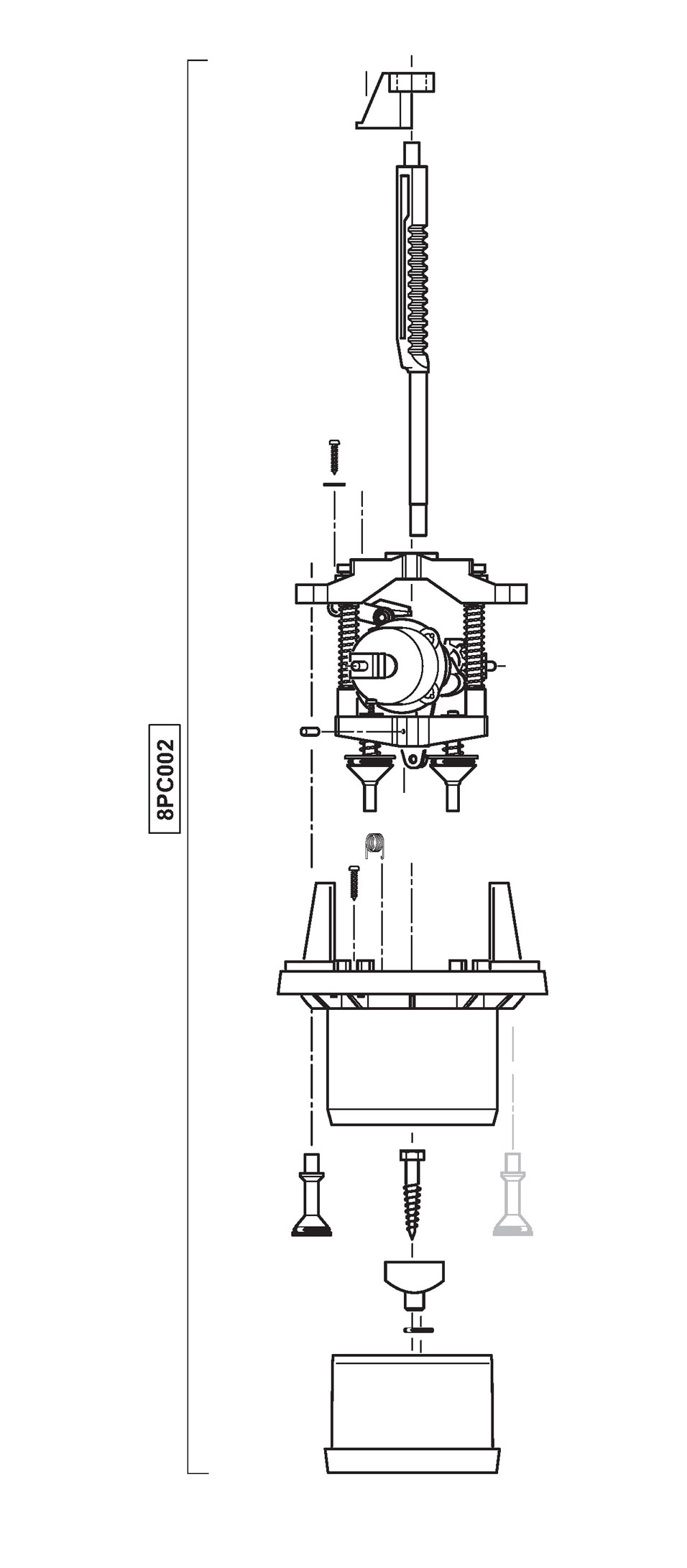8PC002 - Teilbausatz Motor ohne Saugkolben D8RE Serie