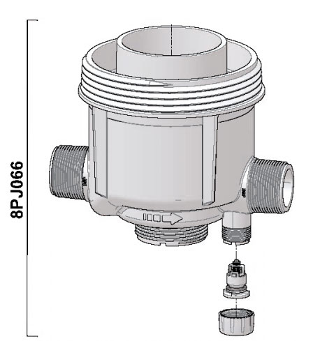 8PJ066 - Teilbausatz Pumpenkörper, komplett mit Diffusor + Vakuumventil