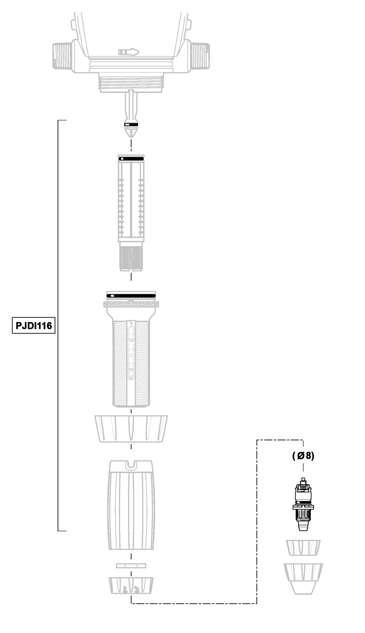 PJDI116VF - Dosierdichtungssatz + Ventil VF D3RE2