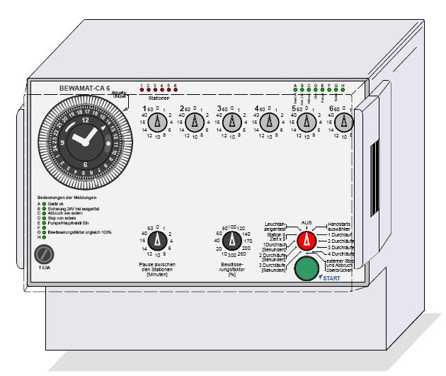 Bewamat CA6T Bewässerungssteuerung für 6 Ventile mit 24VAC