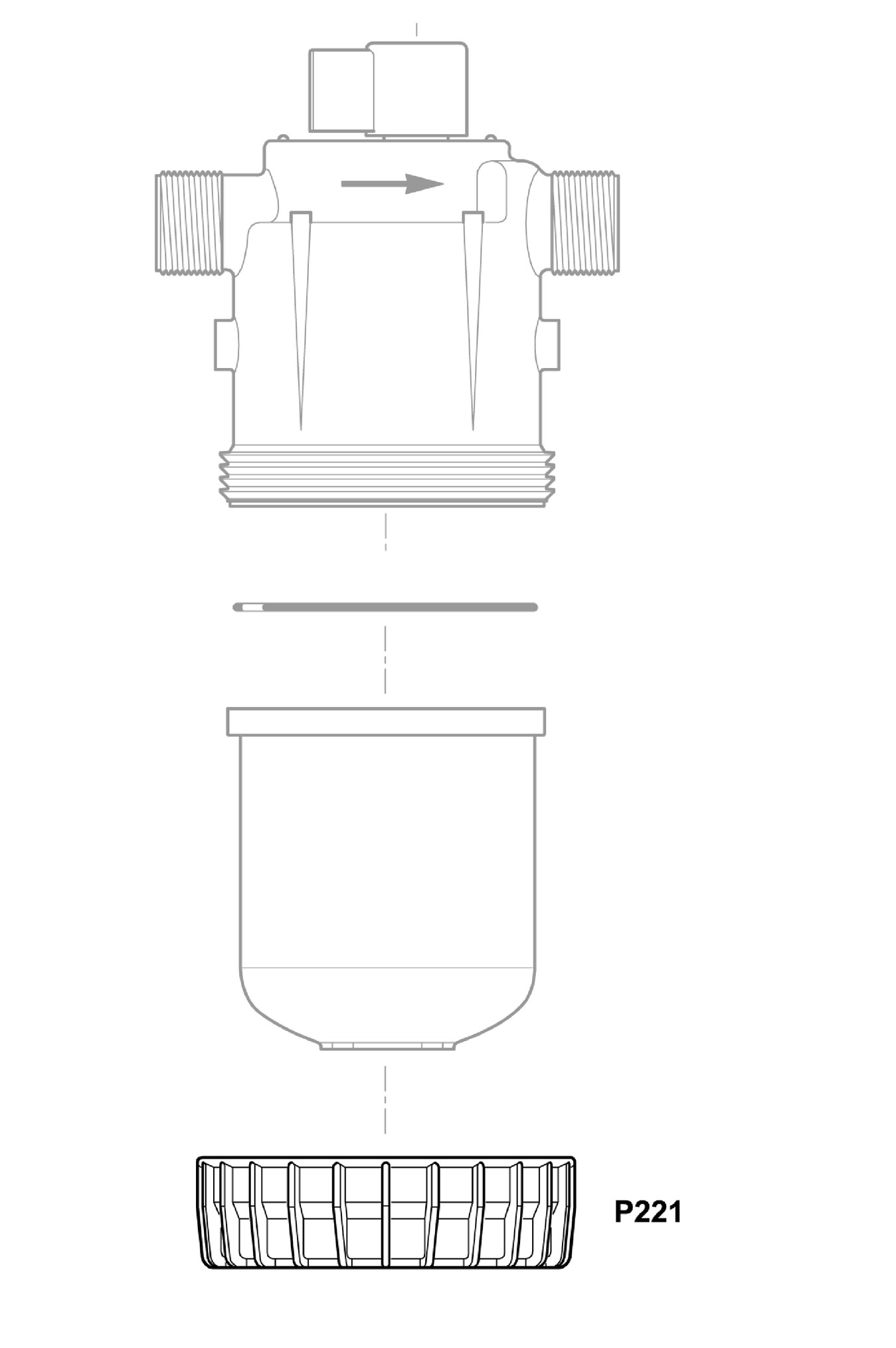 P221 - Pumpenkörperverschraubung D45 Serie